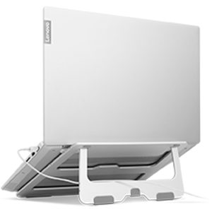 Soporte de aluminio Lenovo para laptop hasta 15.6″, inclinacion 18°, plegable y ventilado