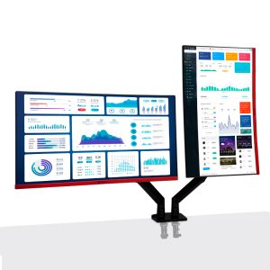 Soporte de escritorio para monitor TEROS TE-7114, 22″ a 32″, hasta 16KG por brazo