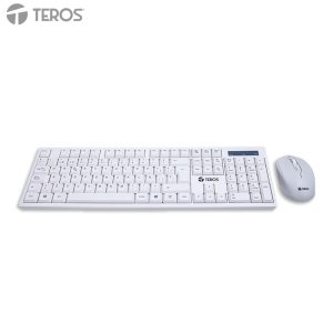 Combo Kit inalámbrico teclado y mouse TEROS TE-5016S, 2.4GHz, Receptor USB