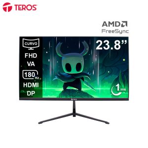 Monitor curvo gaming TEROS TE-2476G, 23.8″ FHD VA, 180Hz, 1ms, HDMI, DP, Audio out