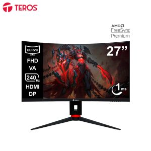 Monitor Curvo Gaming TEROS TE-2764G, 27″ FHD VA, 240Hz, 1ms, HDMI, DP, Audio Out
