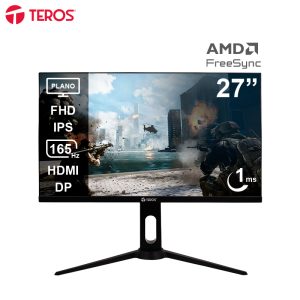 Monitor Plano Gaming TEROS TE-2752G, 27″ FHD IPS, 165 Hz, 1 ms, HDMI, DP, Audio Out