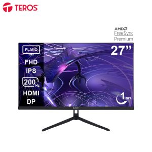 Monitor plano gaming TEROS TE-2786G, 27″ FHD IPS, 200Hz, 1ms, HDMI, DP, Audio out