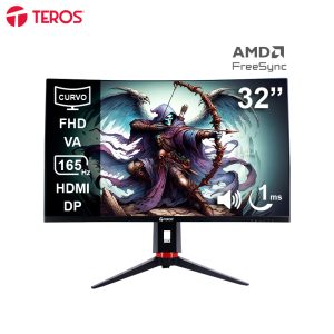 Monitor Curvo Gaming Teros TE-3215G, 31.5″ FHD VA, 165Hz, 1ms, HDMI, DP, Audio Out
