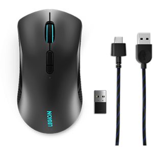 Mouse gamer inalambrico Lenovo M600 Legion, BT5.0/2.4GHz/USB 2.0/hasta 16000 DPI/RGB/Negro
