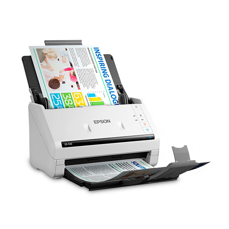 Escáner Epson DS-530X dúplex 45ppm/90ipm ADF 100 hojas 600dpi TWAIN/ISIS OCR
