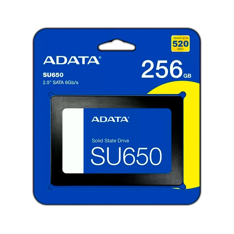 Unidad en estado solido (SSD) ADATA Ultimate SU650 256GB SATA 6Gb/s (SATA III), 2.5″, ECC