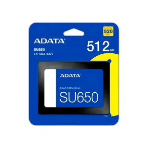 Unidad en estado solido (SSD) ADATA Ultimate SU650 512GB SATA 6Gb/s (SATA III), 2.5″, ECC