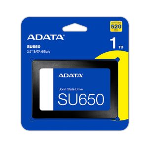 Unidad en estado solido (SSD) ADATA Ultimate SU650 1TB SATA 6Gb/s (SATA III), 2.5″, ECC