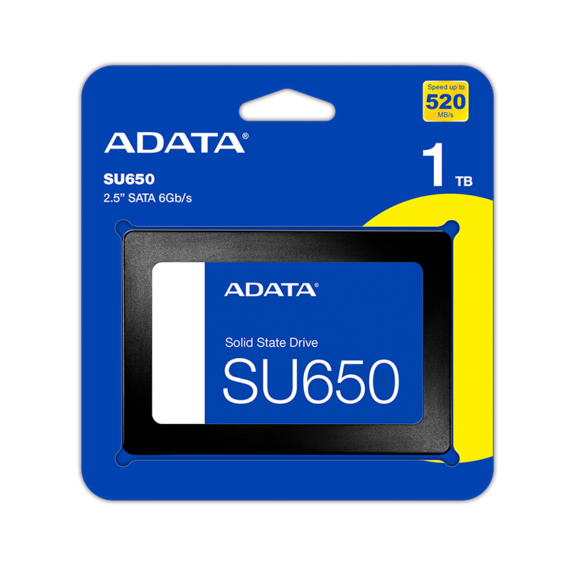 Unidad en estado solido (SSD) ADATA Ultimate SU650 1TB SATA 6Gb/s (SATA III), 2.5″, ECC