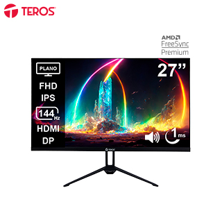 Monitor TEROS 27" FHD IPS 144Hz — 1ms, HDMI/DP, Parlantes