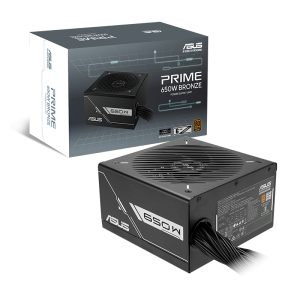 Fuente de alimentacion ASUS Prime 650B Black, 650W, 80 PLUS Bronze, Formato ATX,