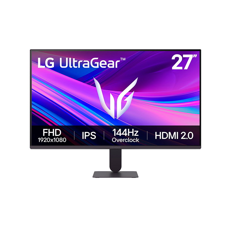 Monitor LG 27G411A-B, 27”/FHD/IPS/144Hz/HDMI/DP/USB/Headphones-out (3-polos, Solo Sonido)